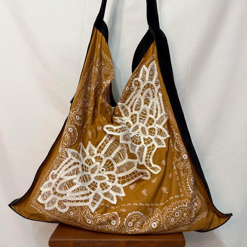 Bandana & Suede Tote Bag