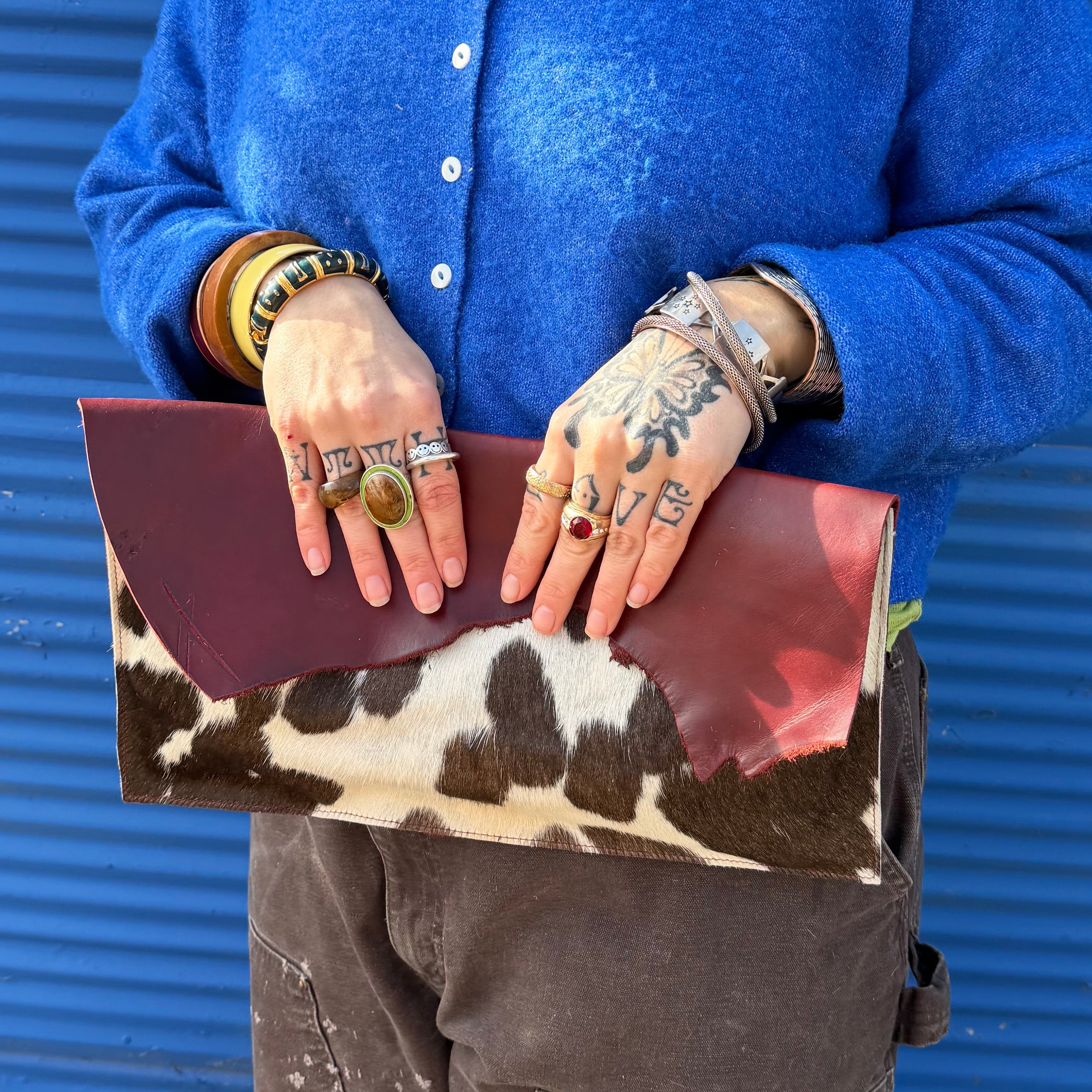 The Lovers Dark Cherry Clutch