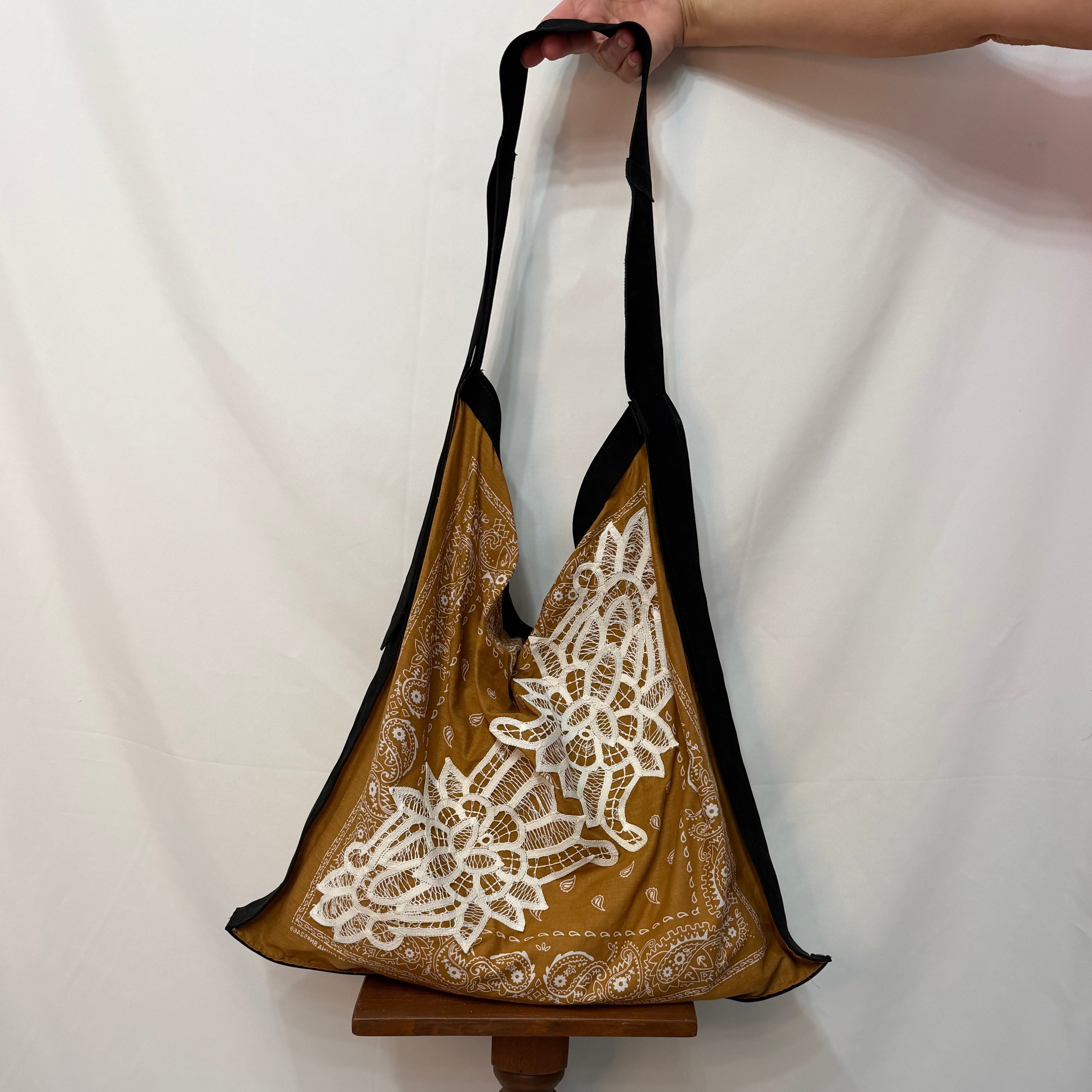 Bandana & Suede Tote Bag