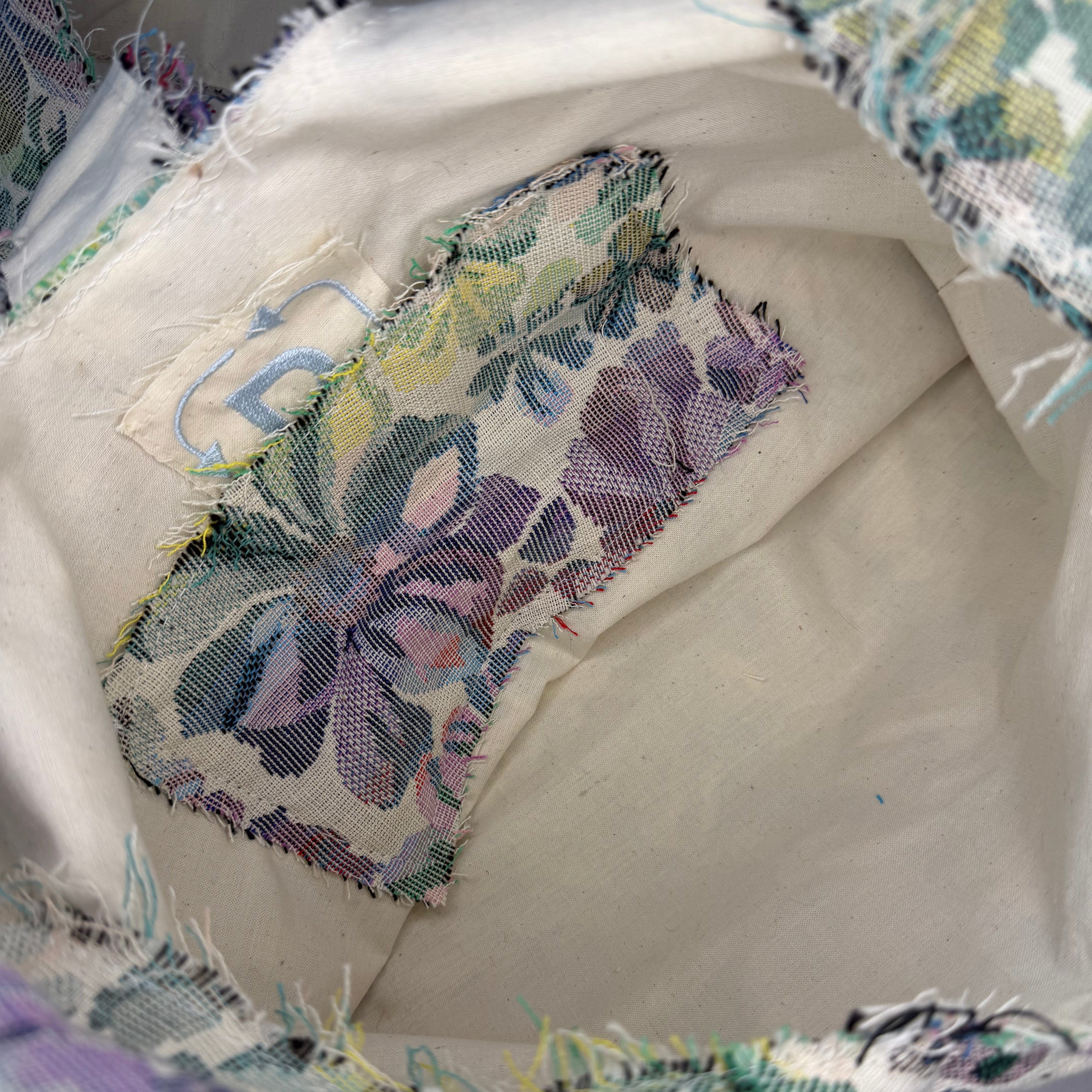 Recycled Floral Blanket Tote Bag