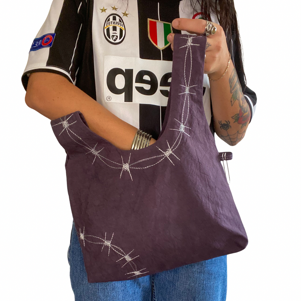 Gunmetal Barbed Wire Knot Bag