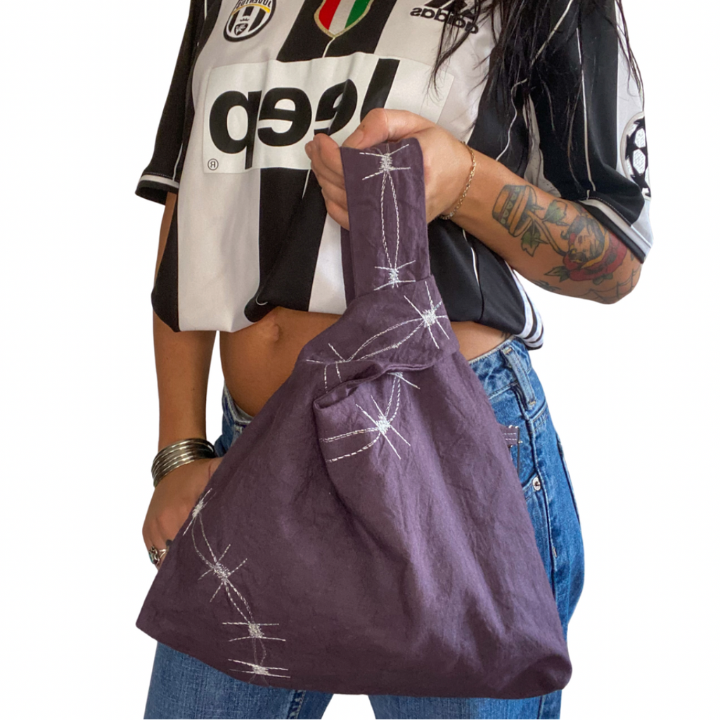 Gunmetal Barbed Wire Knot Bag